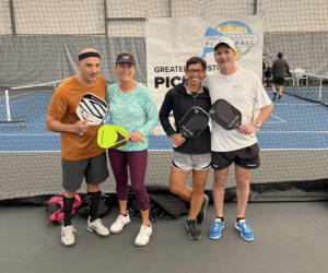 FALL 2022 Mixed Doubles winner Bumpy Pickle – Cornichons - Captain Sebastien Bombarde
